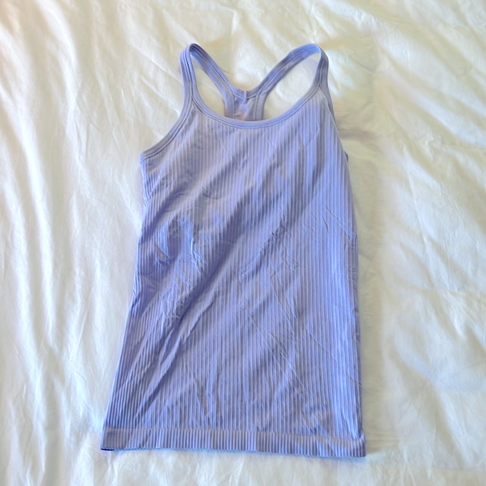 Lululemon Racerback Tank with Built in Bra. Size 4 in Lilac.